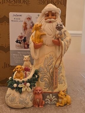 Jim Shore "Here Comes Santa Paws" Santa Figurine ORIGINAL BOX